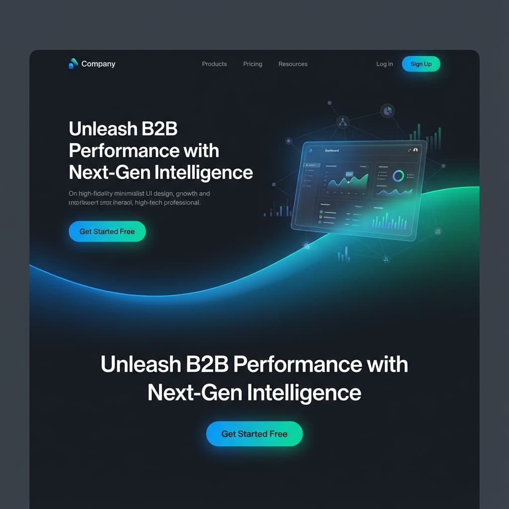 Modern B2B Website Interface Mockup